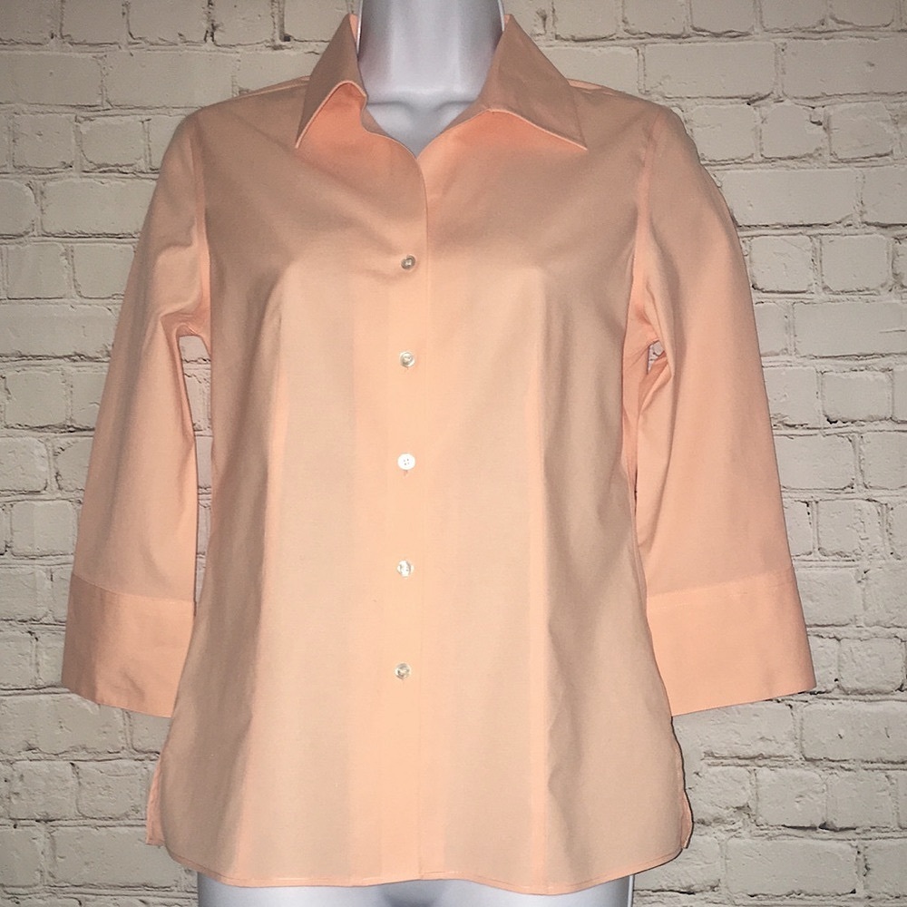 Talbots Women’s Button Up Blouse Wrinkle Resistant Size 2 Petite